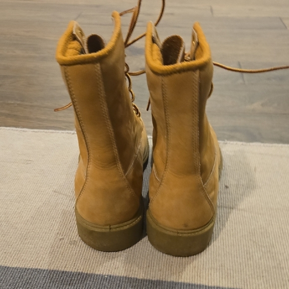 Timberland Tan Combat Boots, VGUC, Lace Up, Sz 7, Comfort And Warmth - Picture 7 of 13